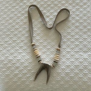 Twine and Twig Necklace Suede and Antler Necklace